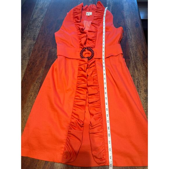 Milly New York Danielle Sheath Dress Coral - Size 10 - Picture 6 of 9